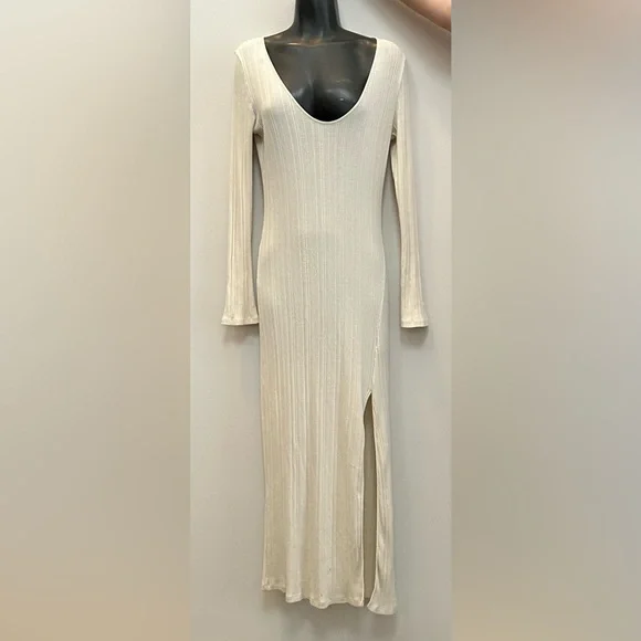 OAK + FORT/ High Front Slid Midi dress/ woman’s size M - Picture 3 of 13